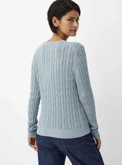 Reprocessed cotton cables sweater