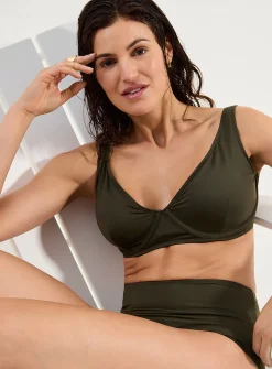 Retro balconette bikini top