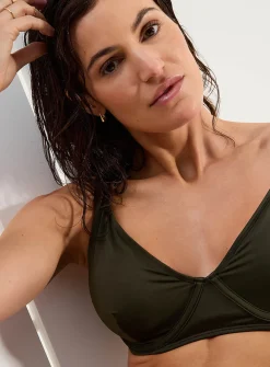 Retro balconette bikini top