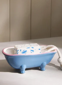 Retro bathtub soap dish