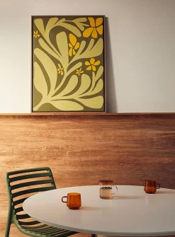 Retro flora art print
