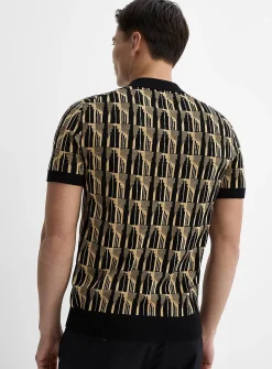 Retro jacquard polo