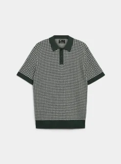 Retro jacquard polo
