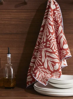 Retro nature jacquard tea towel
