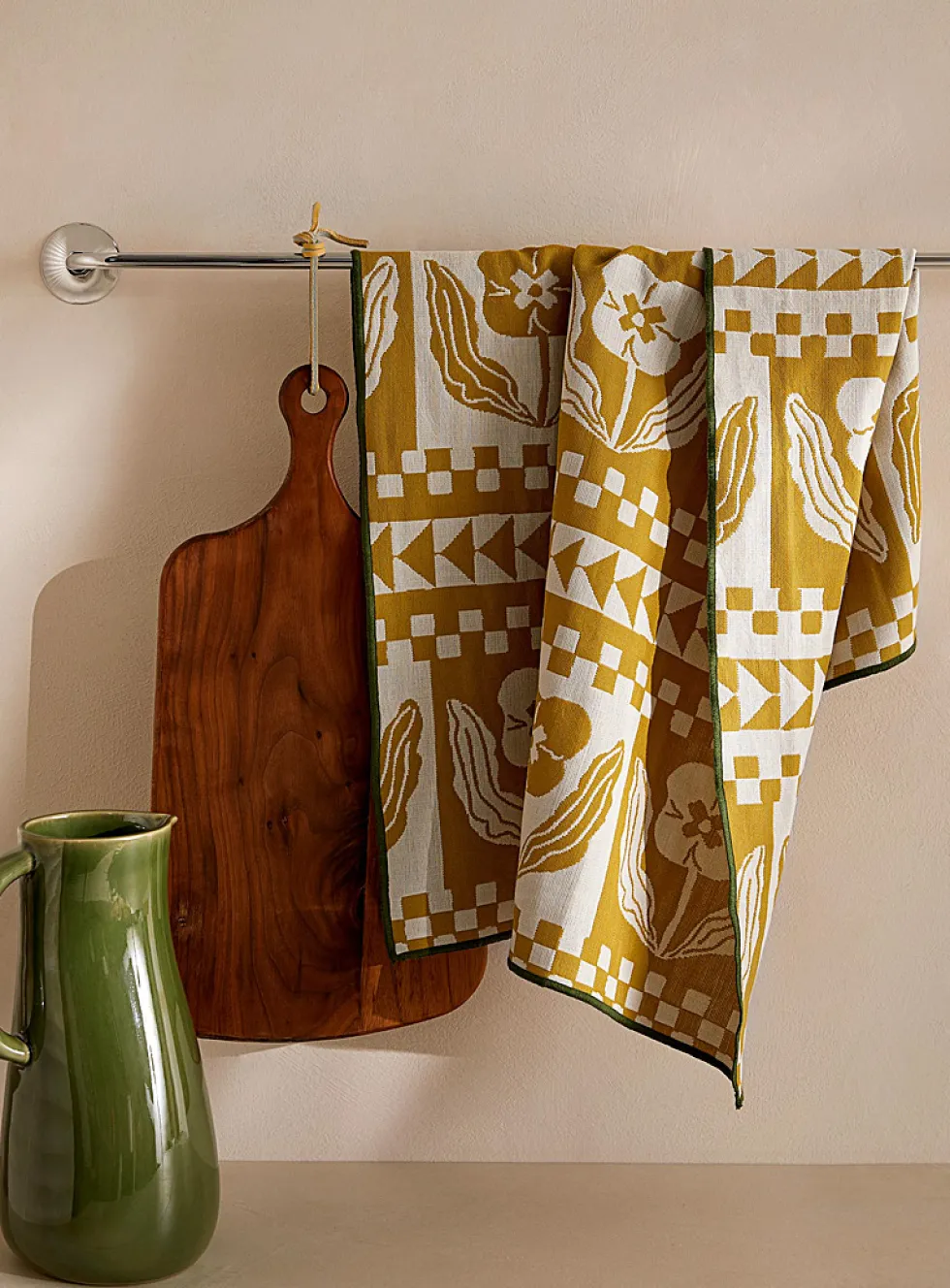 Retro nature jacquard tea towel