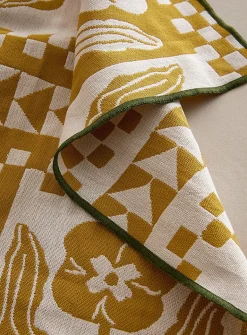 Retro nature jacquard tea towel
