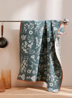 Retro nature jacquard tea towel