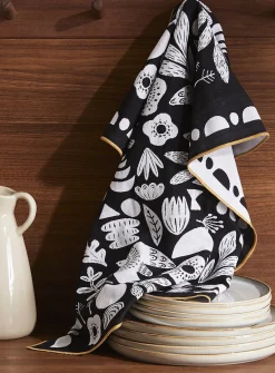 Retro nature jacquard tea towel