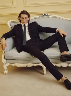 Retro pinstripe suit
