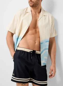 Retro striped swim short