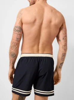 Retro striped swim short