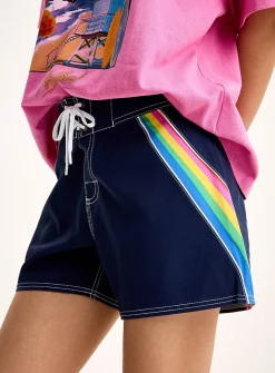 Retro stripes boardshort