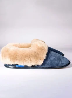 Reversed sheepskin trimmed slipper