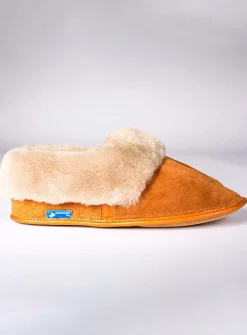 Reversed sheepskin trimmed slipper