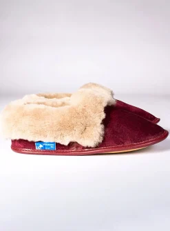 Reversed sheepskin trimmed slipper