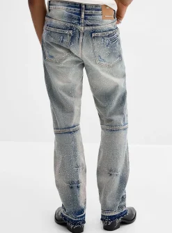 Rhinestone distressed jean