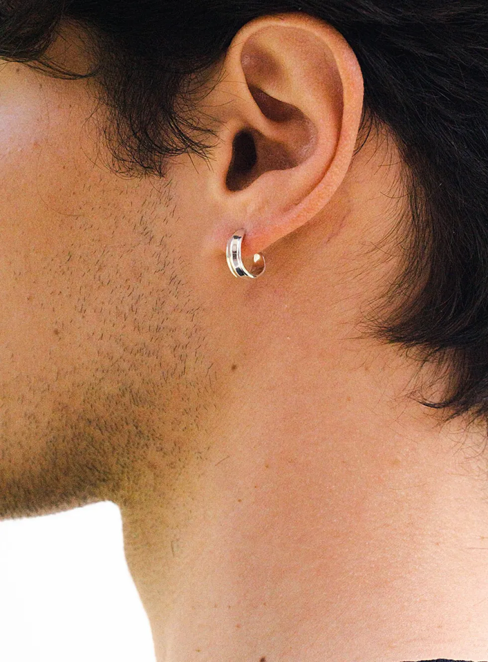 Ria small sterling silver hoop earrings
