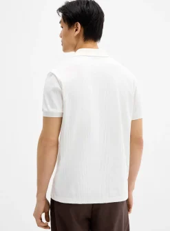 Ribbed block polo