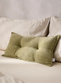 Ribbed chenille tufted cushion