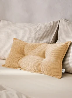 Ribbed chenille tufted cushion
