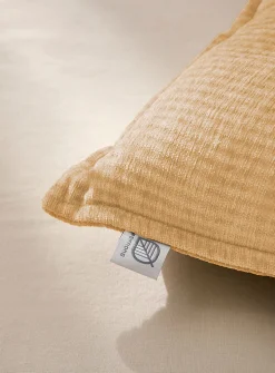 Ribbed chenille tufted cushion