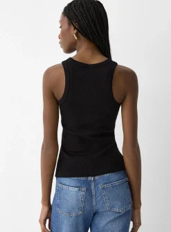 Ribbed organic cotton racerback cami