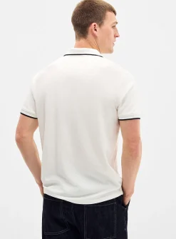 Ribbed piqué polo