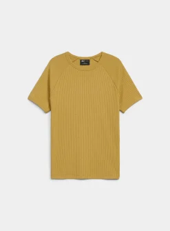 Ribbed raglan-sleeve T-shirt