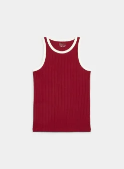 Ribbed ringer tank top