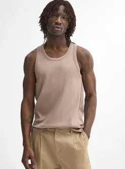 Ribbed stretch jersey tank