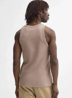 Ribbed stretch jersey tank