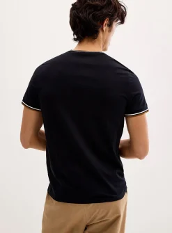 Ribbed trim T-shirt