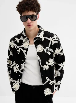 Ribbon-flower shirt