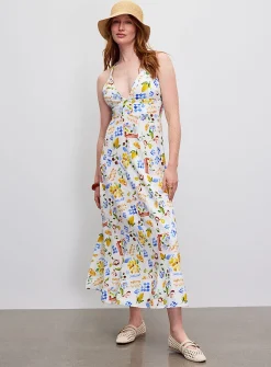 Riviera fruity villa cross-back dress