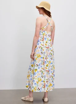 Riviera fruity villa cross-back dress