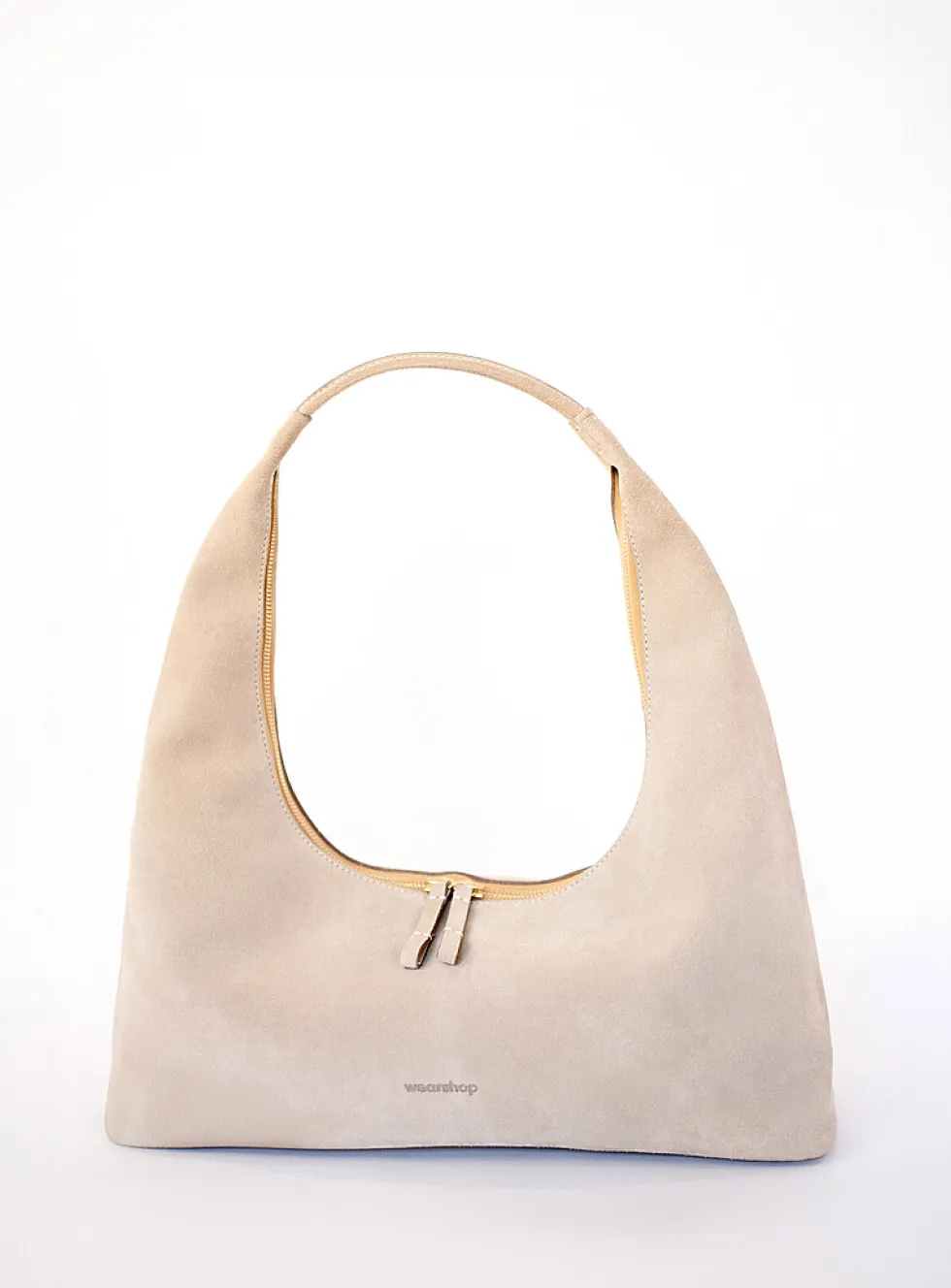 Riviera Hobo taupe suede bag