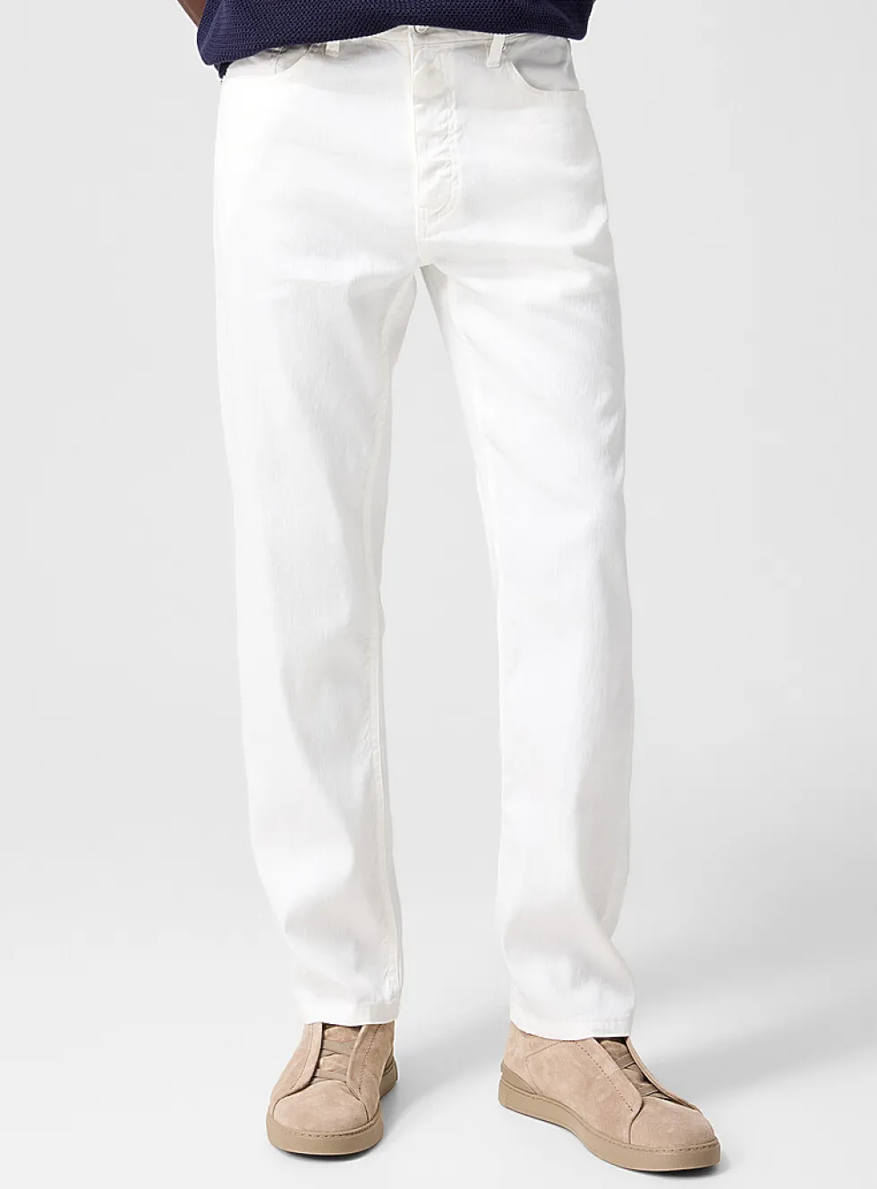 Roccia cotton-linen fitted jean