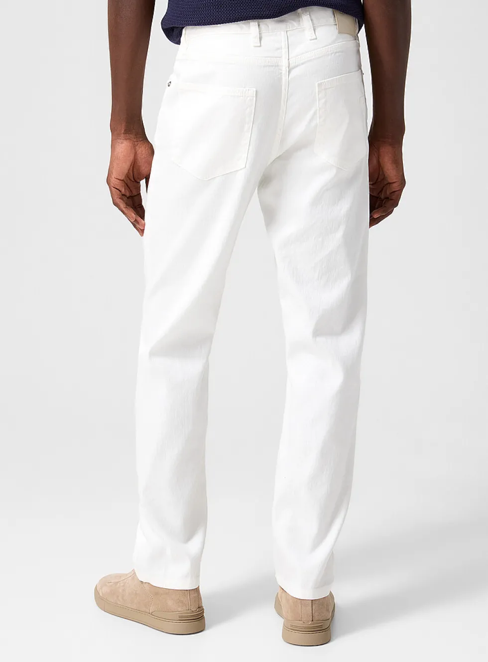 Roccia cotton-linen fitted jean