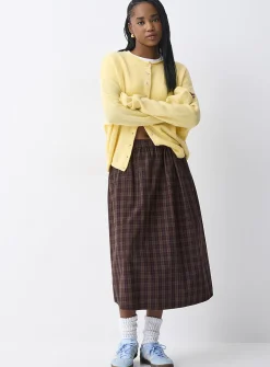 Roll-edge cardigan