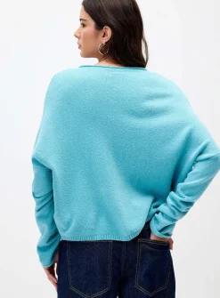 Roll-edge cardigan