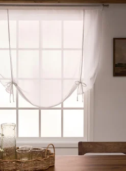 Roll-up sheer curtain