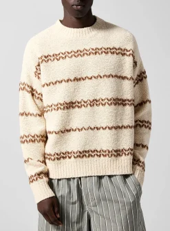 Romain zigzag stripes sweater