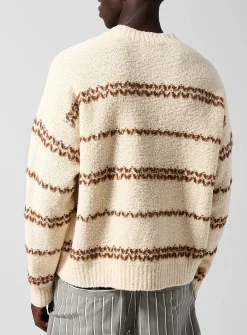 Romain zigzag stripes sweater