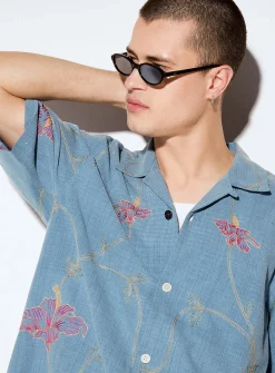 Ronen floral embroidery shirt