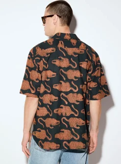 Ronen tiger mosaic shirt