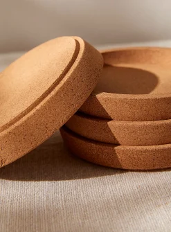 Round cork coasters