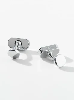 Rounded rectangular cufflinks