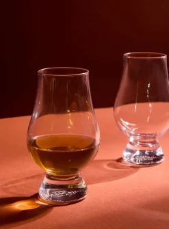 Rounded whisky glasses