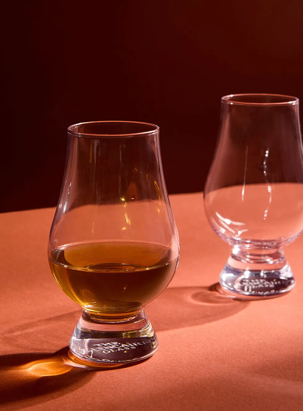 Rounded whisky glasses