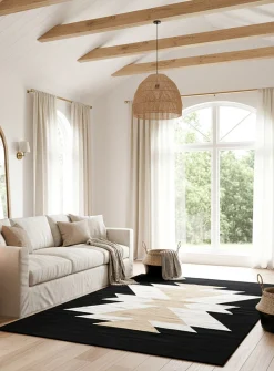 Royal Black woven rug